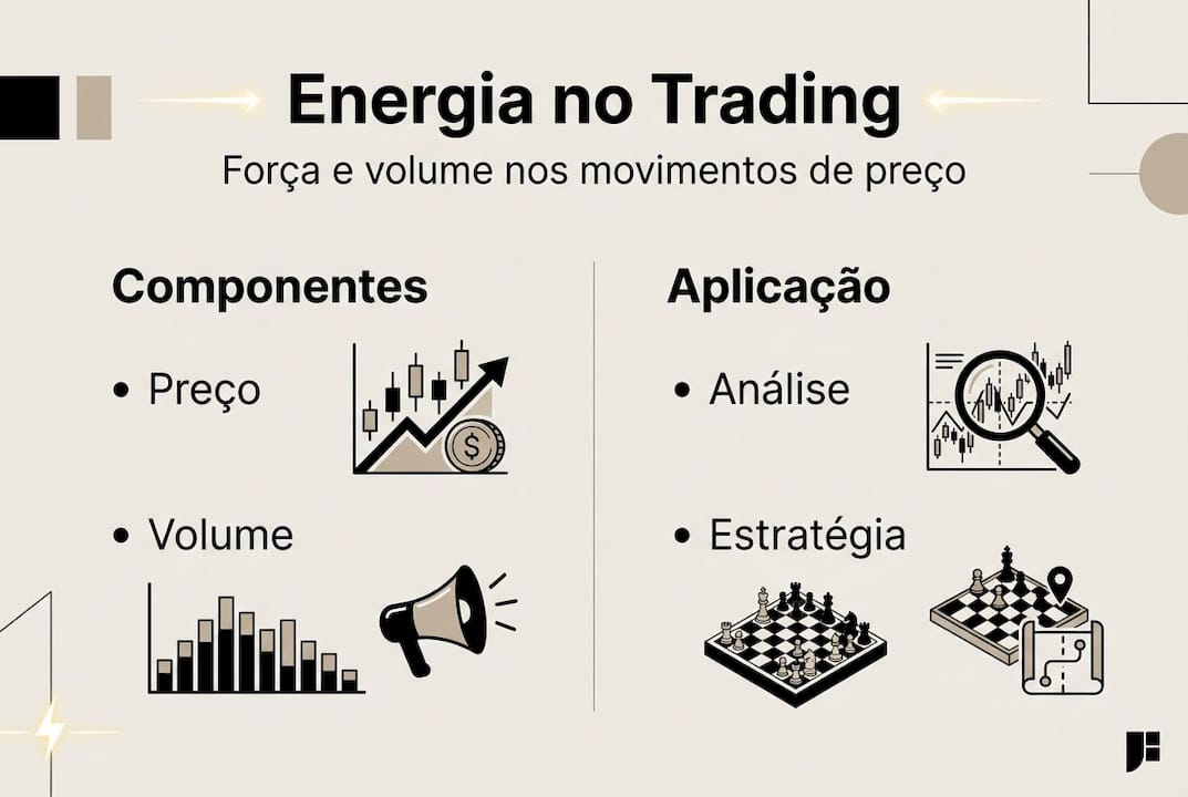 Infográfico: principais elementos da energia no trading e como aplicar no seu dia a dia