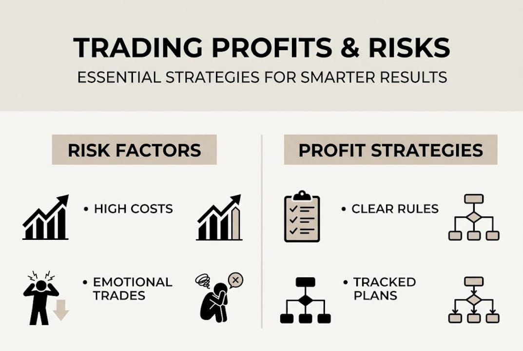 Infographic key profit strategies and risks