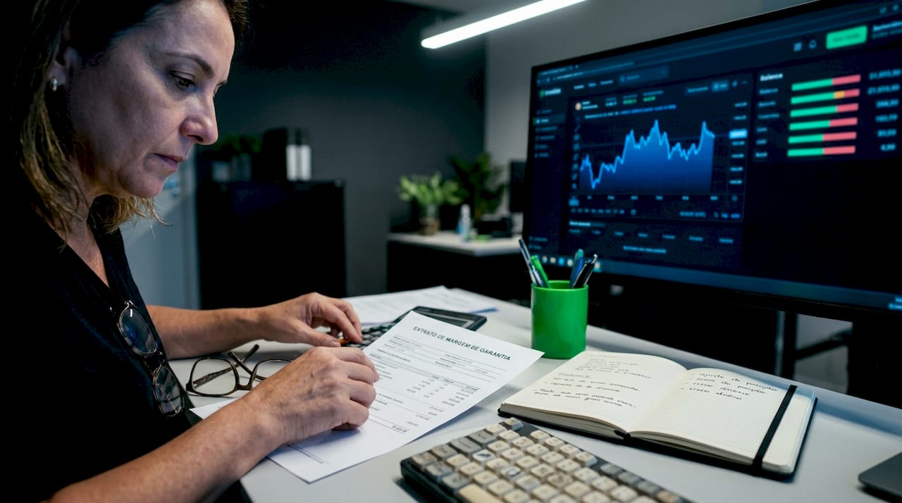 A corretora está reavaliando os valores de margem exigidos para operar contratos.