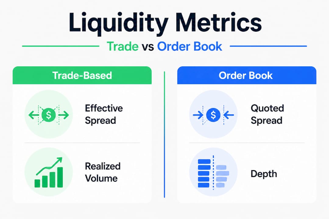 Infographic comparing liquidity metrics categories