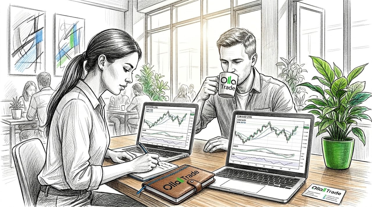 Two traders compare broker swap rate details