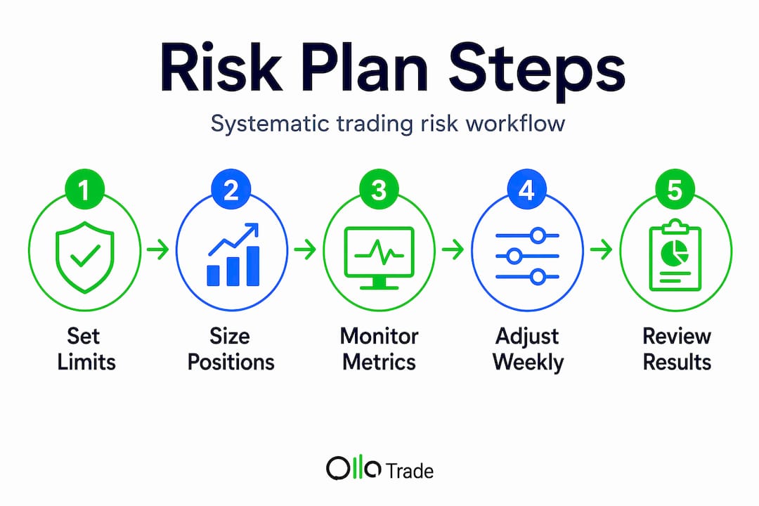 Infographic illustrating risk management process steps