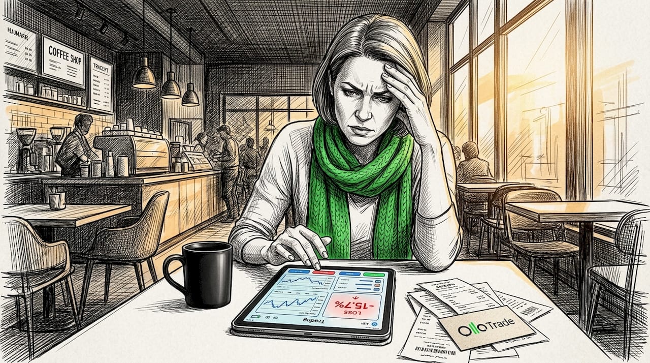 Trader shows frustration after financial loss
