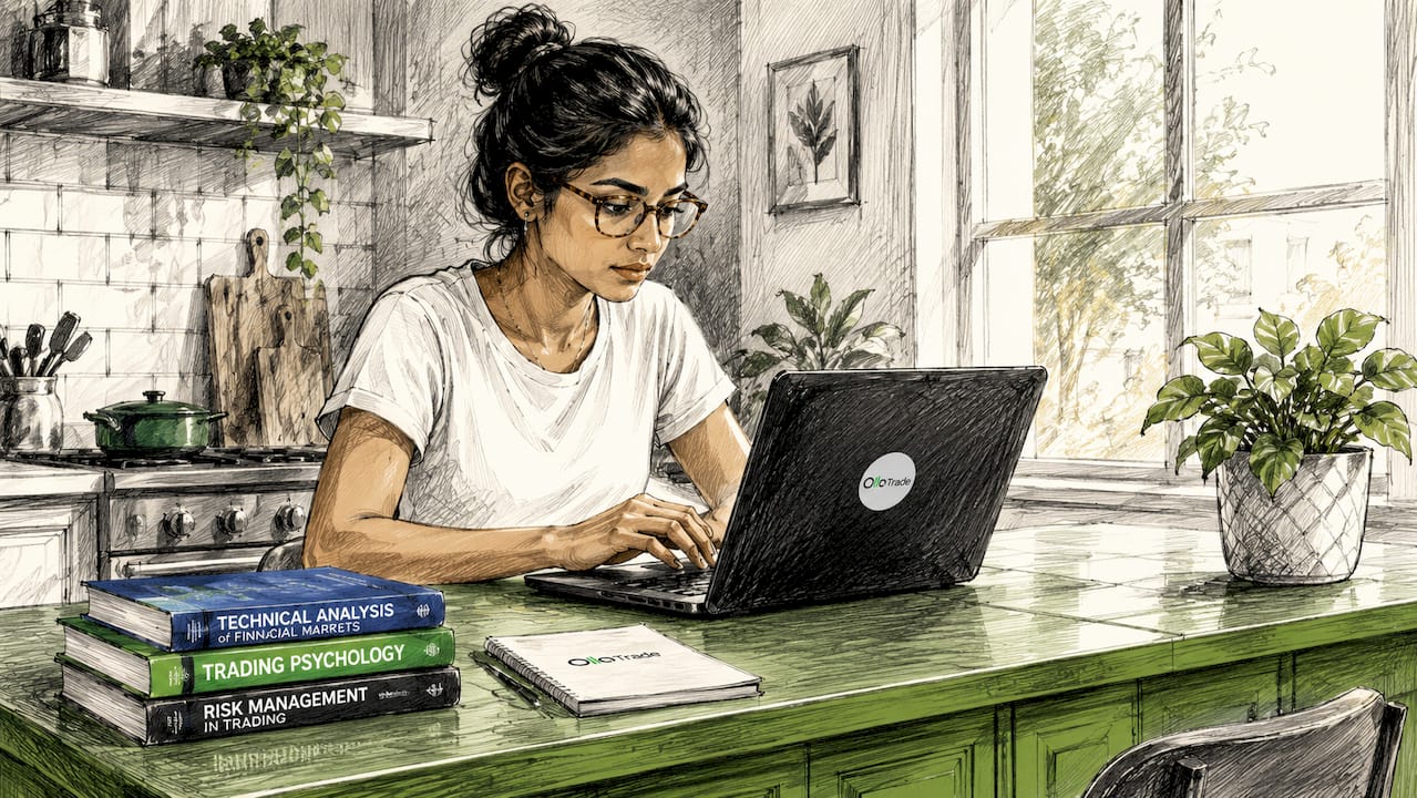 Woman typing on laptop reducing slippage
