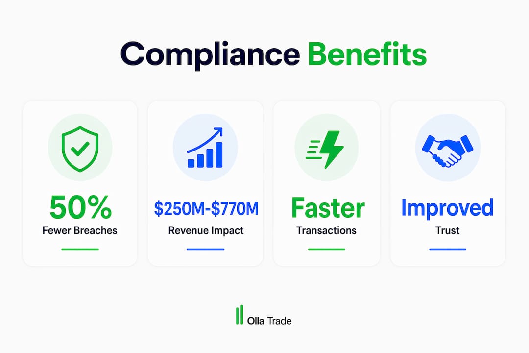 Infographic showing key compliance benefits
