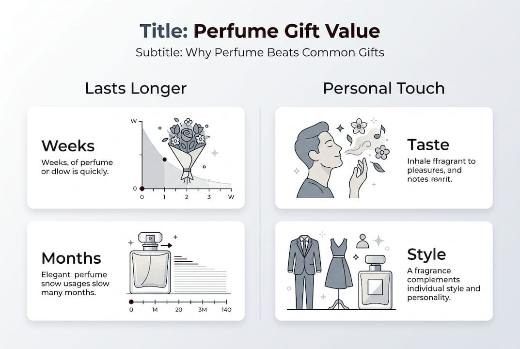 Infographic comparing perfume to other gifts