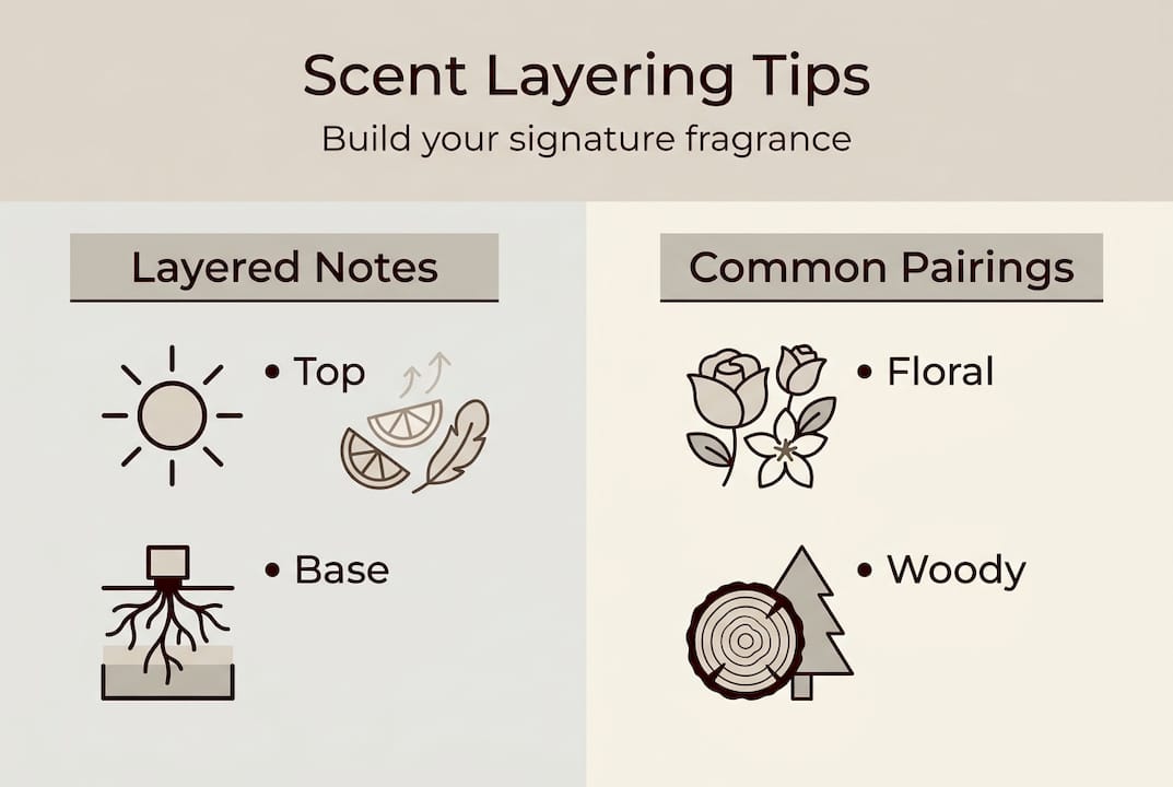 Infographic of scent layering basics
