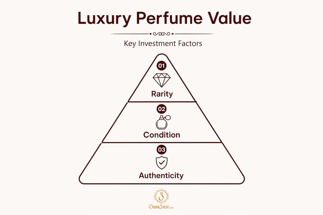 Hierarchy infographic luxury fragrance value