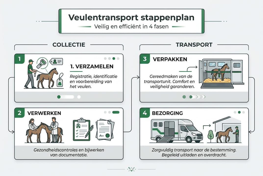 Infographic: Veulens vervoeren in 4 logistieke stappen