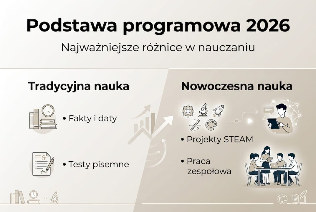 Na infografice zobaczymy, czym różnią się systemy nauczania na poziomie szkoły podstawowej.