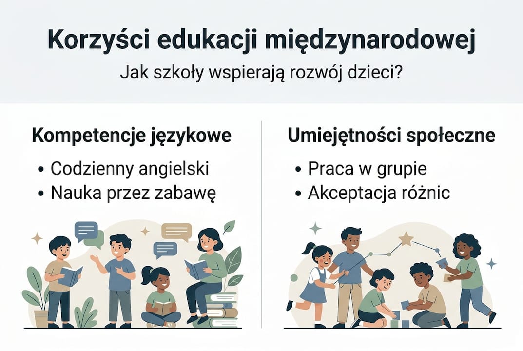 Infografika: najważniejsze korzyści płynące z edukacji międzynarodowej