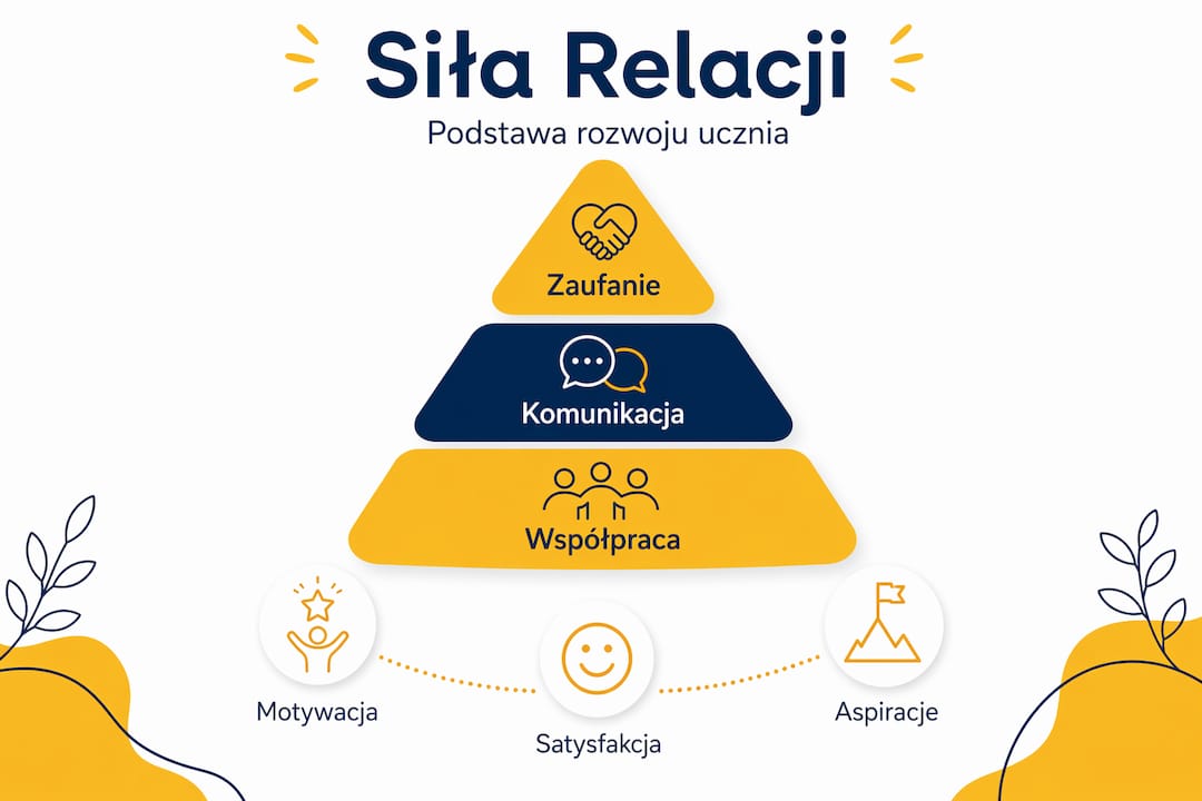 Infografika: piramida relacji w szkole – jak wygląda hierarchia zależności w edukacji