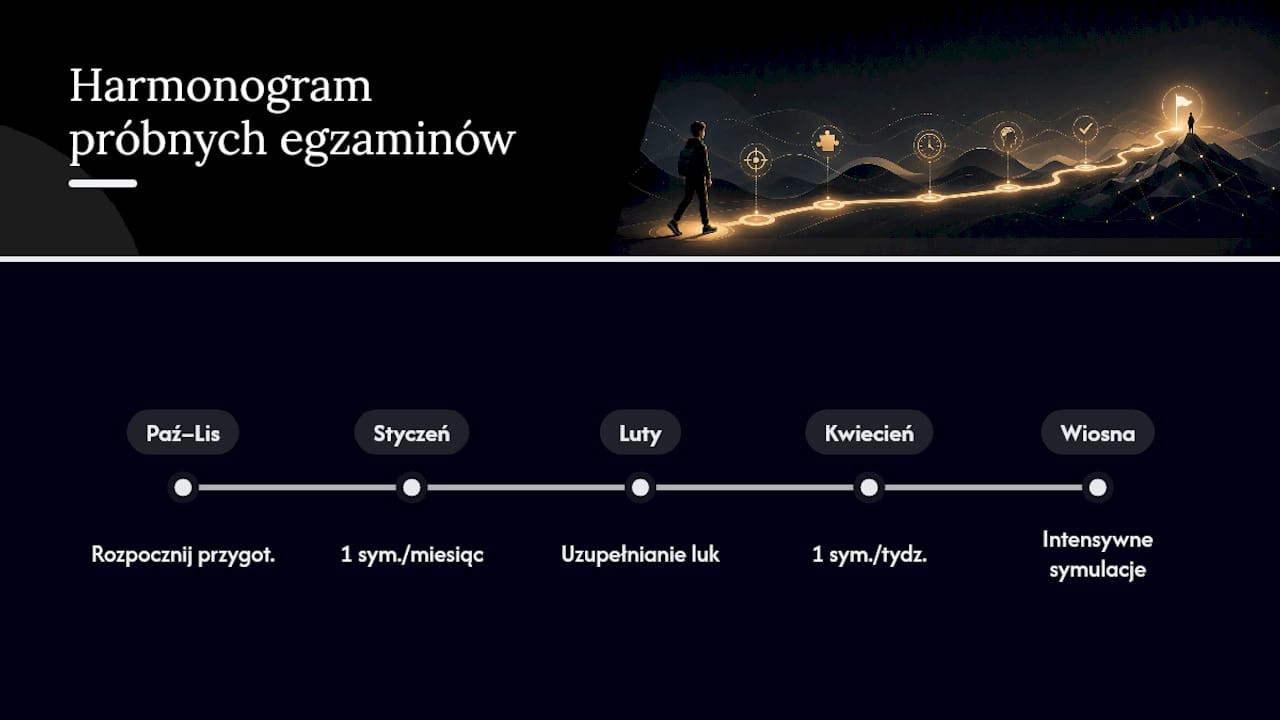 Harmonogram częstotliwości i analizy próbnych egzaminów