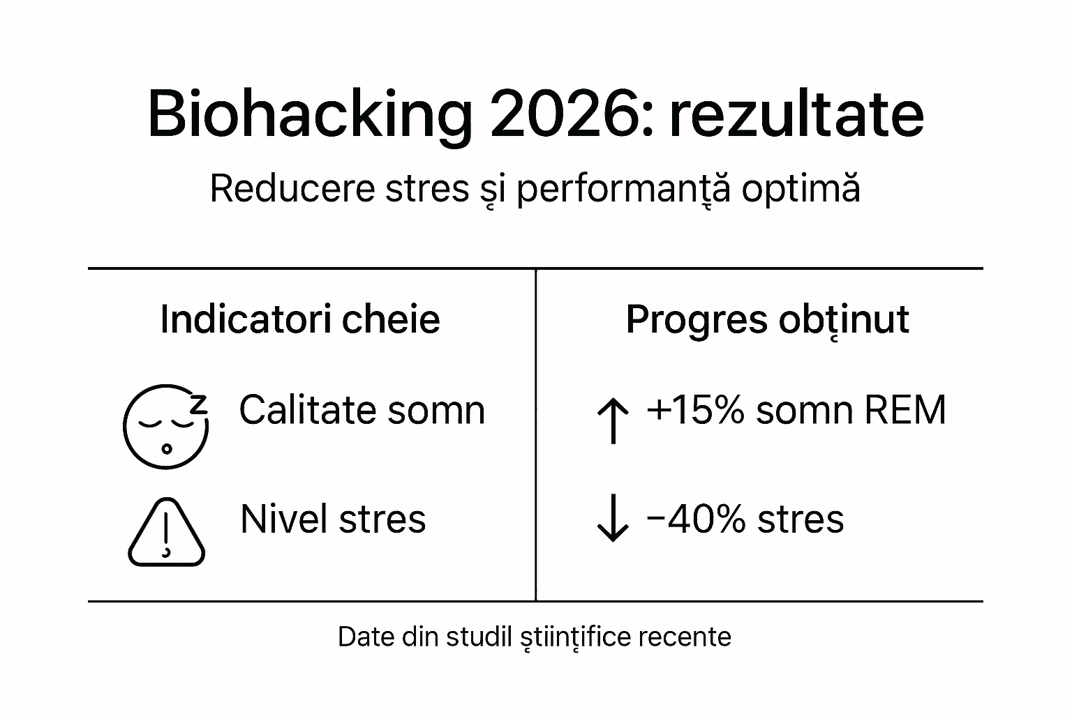 Infografic: cele mai importante rezultate ale biohackingului în 2026