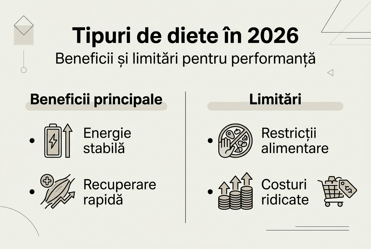 Infografic: Cum influențează alimentația performanța fizică și mentală