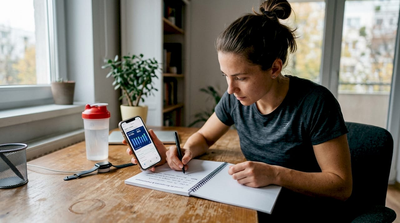 O sportivă își urmărește calitatea somnului chiar și la birou