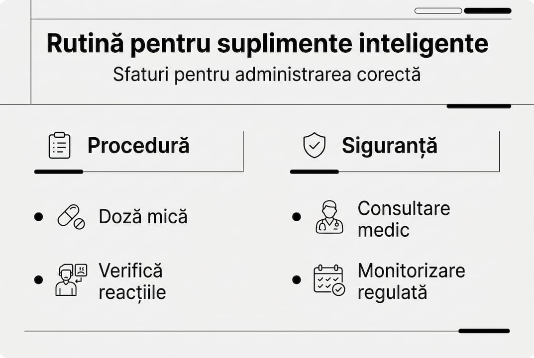 Infografic: Cum poți integra suplimentele inteligente în rutina ta zilnică