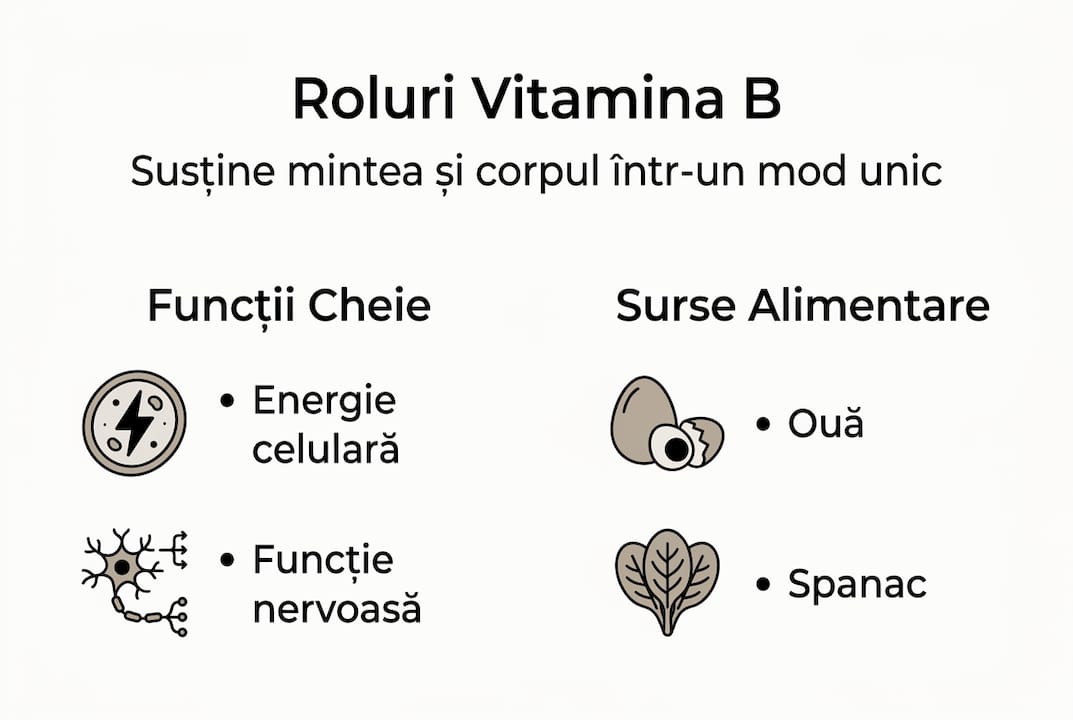 Infografic: De ce avem nevoie de vitamina B și unde o găsim