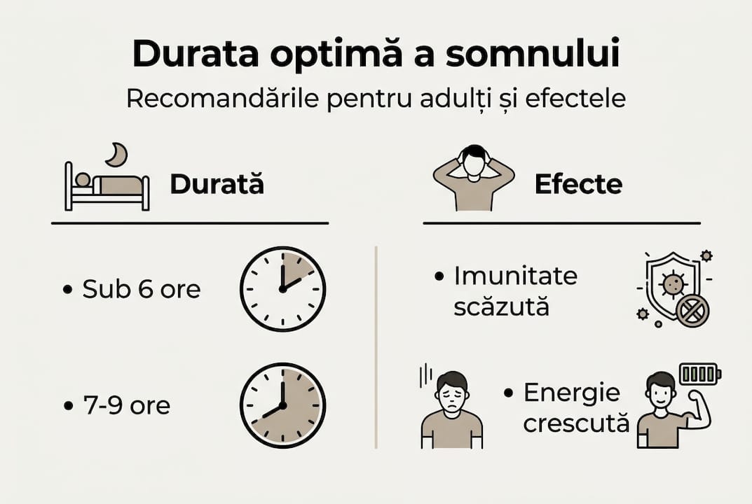 Infografic despre cât ar trebui să dormim și cum ne influențează somnul sănătatea