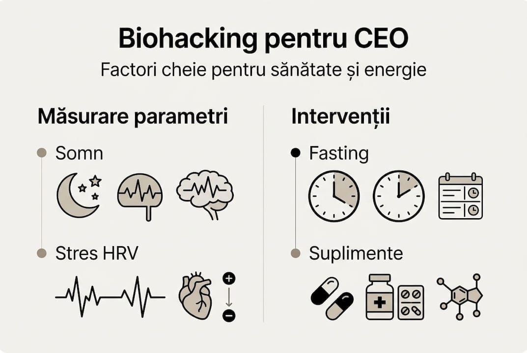 Infografic: cele mai importante principii de biohacking pentru CEO
