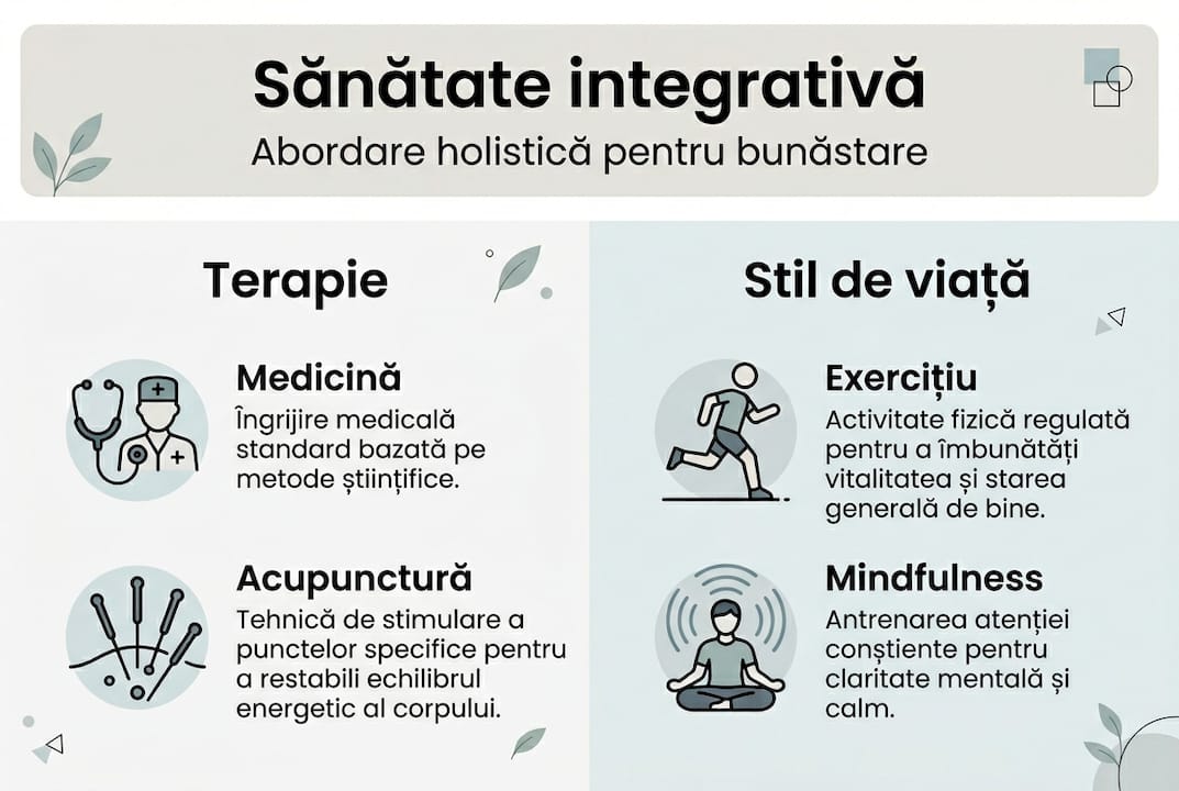 Infografic: Elementele de bază ale sănătății holistice