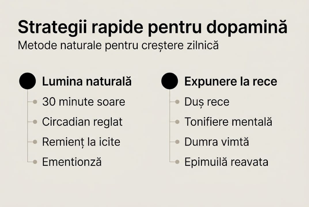Infografic: metode eficiente pentru a stimula nivelul de dopamină