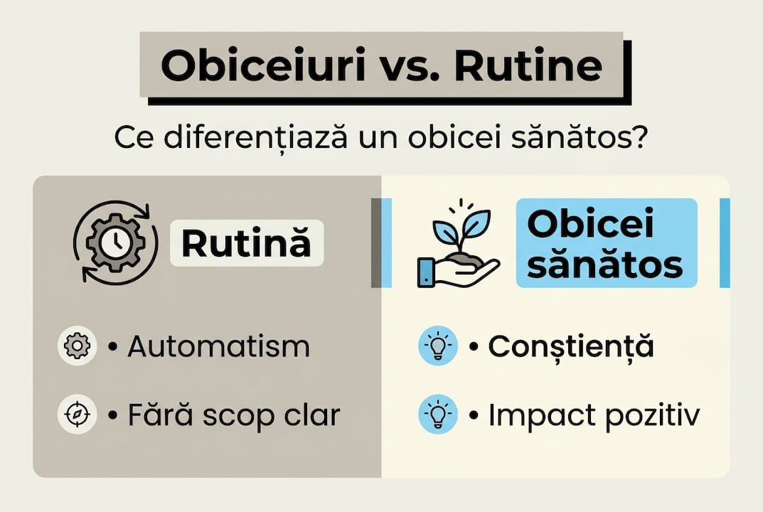 Infografic: Ce deosebește un obicei de o rutină?