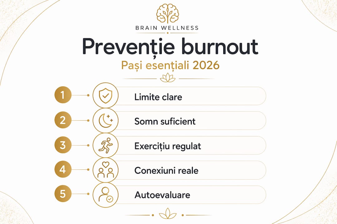 Infografic: cum să previi eficient epuizarea profesională – pași esențiali