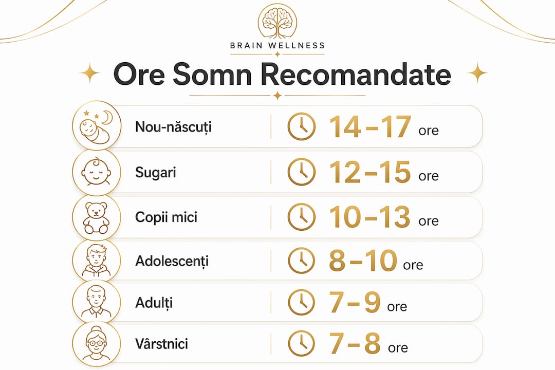 Infografic: cât ar trebui să dormim, în funcție de vârstă