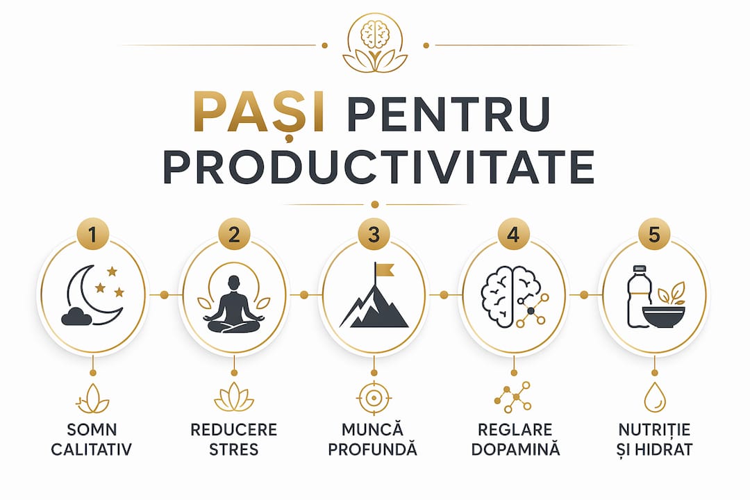 Infografic: 5 trucuri pentru a-ți menține mintea productivă