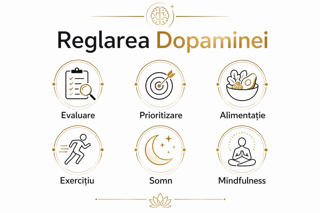 Infografic: Cum să-ți reglezi nivelul de dopamină, pas cu pas