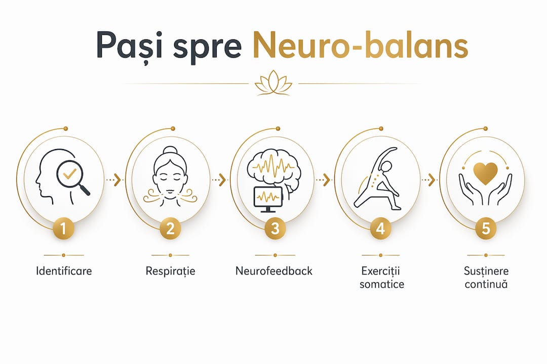 Infografic: cum să obții echilibrul neuronal în câțiva pași simpli