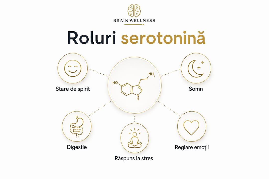 Infografic: Ce rol are serotonina în corp și cum ne influențează starea de bine