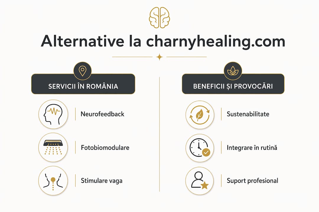 Infografic: comparație între principalele servicii de neuro-wellness disponibile în România