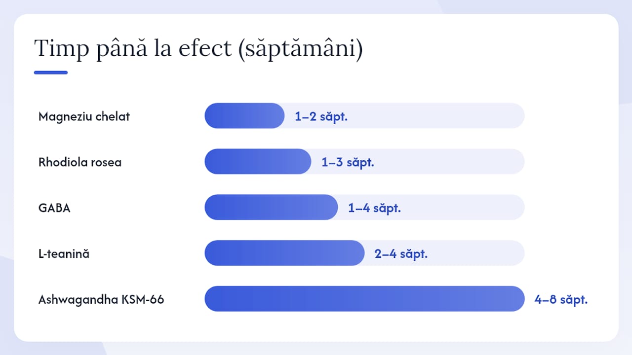 Tabel comparativ al suplimentelor anti-stres: care sunt cele mai eficiente?
