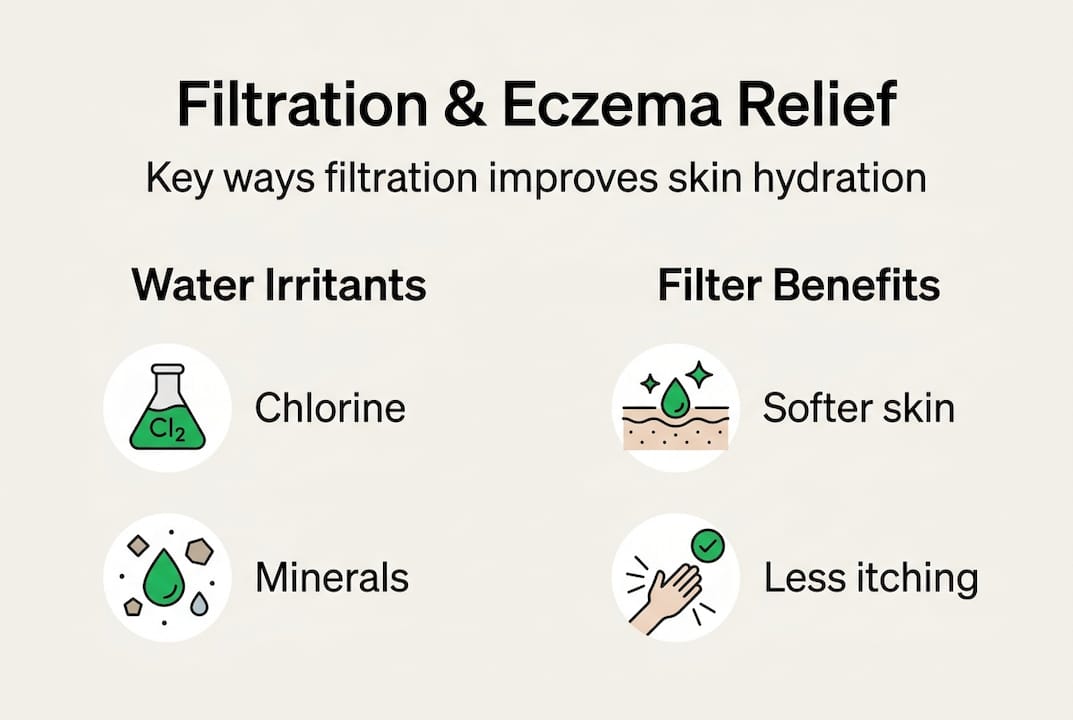Infographic shows eczema filtration key benefits