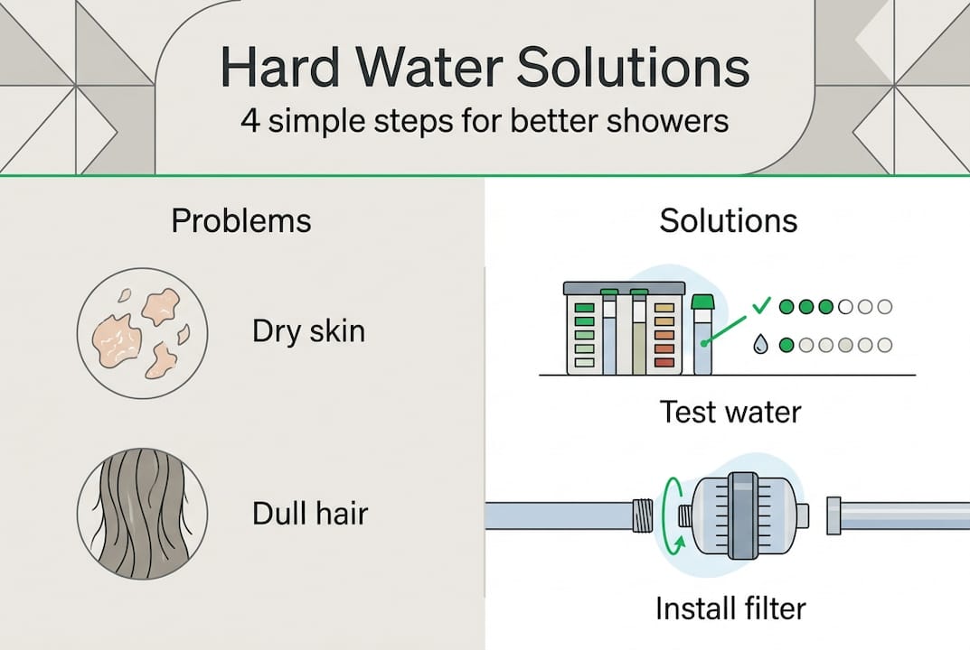 Infographic on hard water problems and solutions