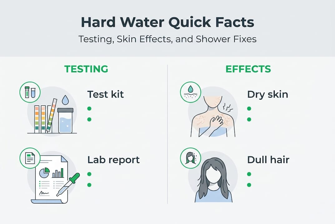 Infographic on hard water testing and effects