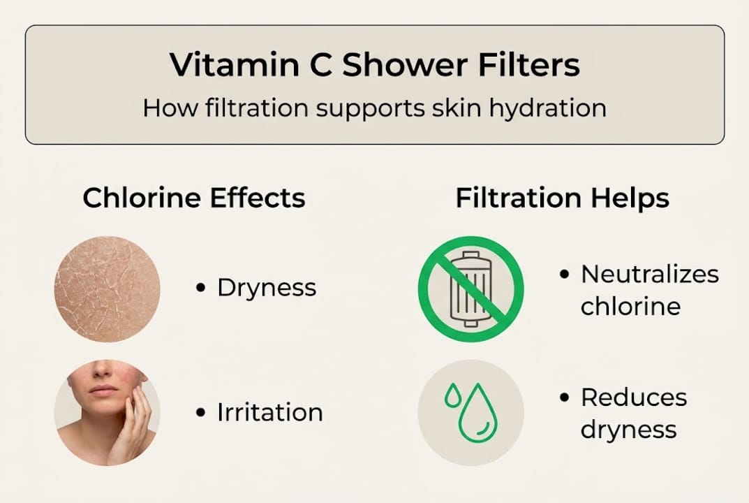 Infographic vitamin C shower filters for skin