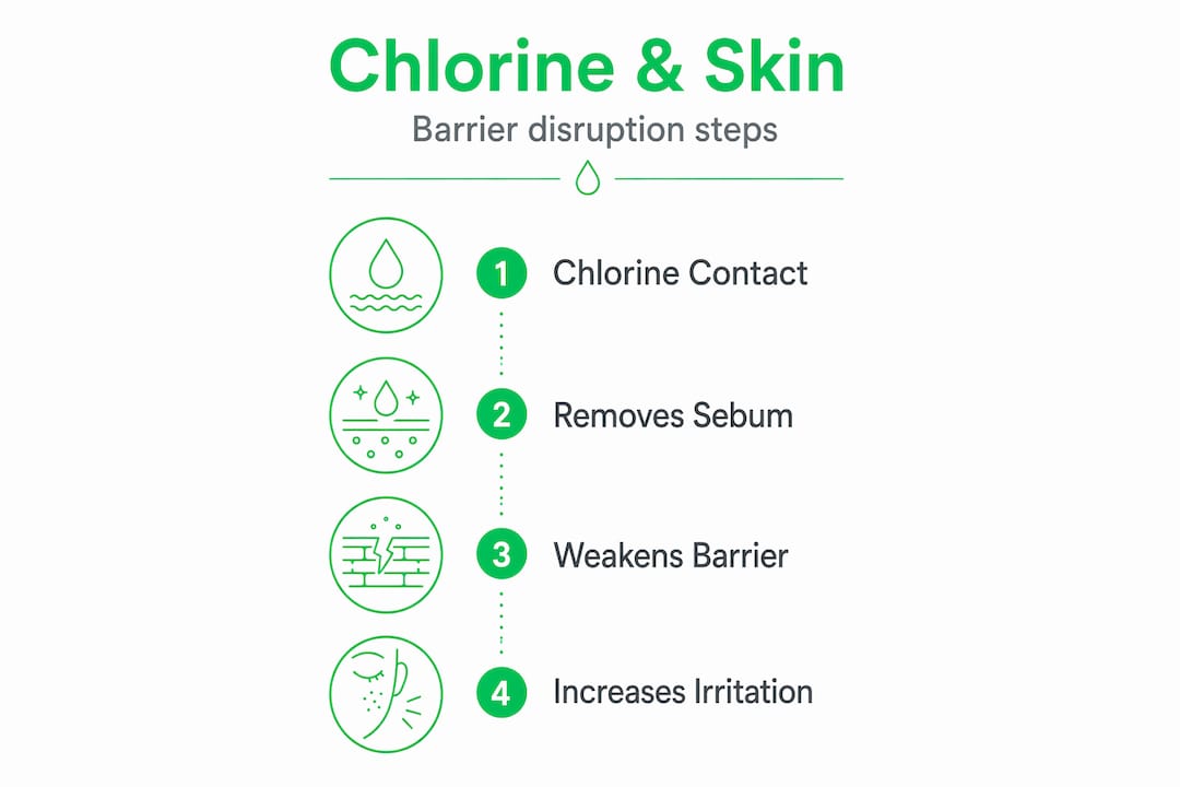 Infographic showing chlorine barrier disruption steps