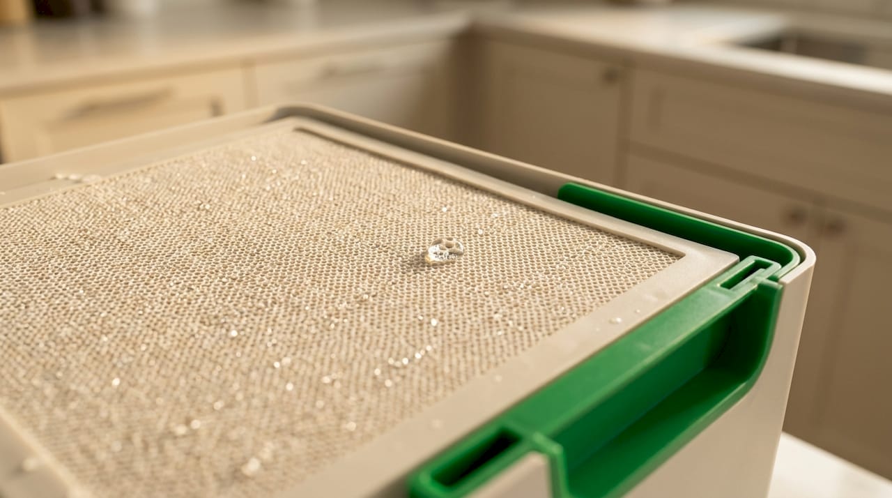Close-up of water filter membranes with microscopic pores