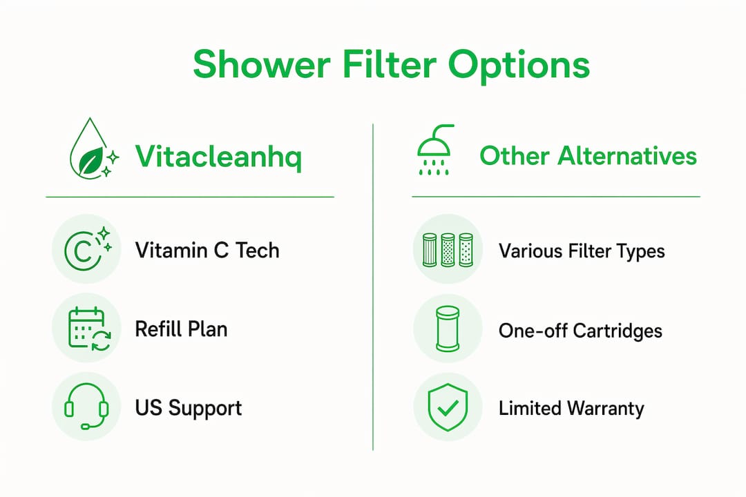 Infographic comparing Vitacleanhq and other shower filters