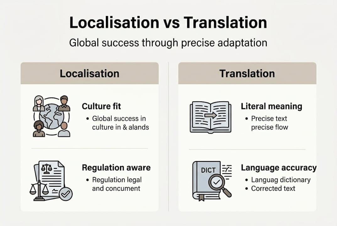 Infographic contrast localisation and translation