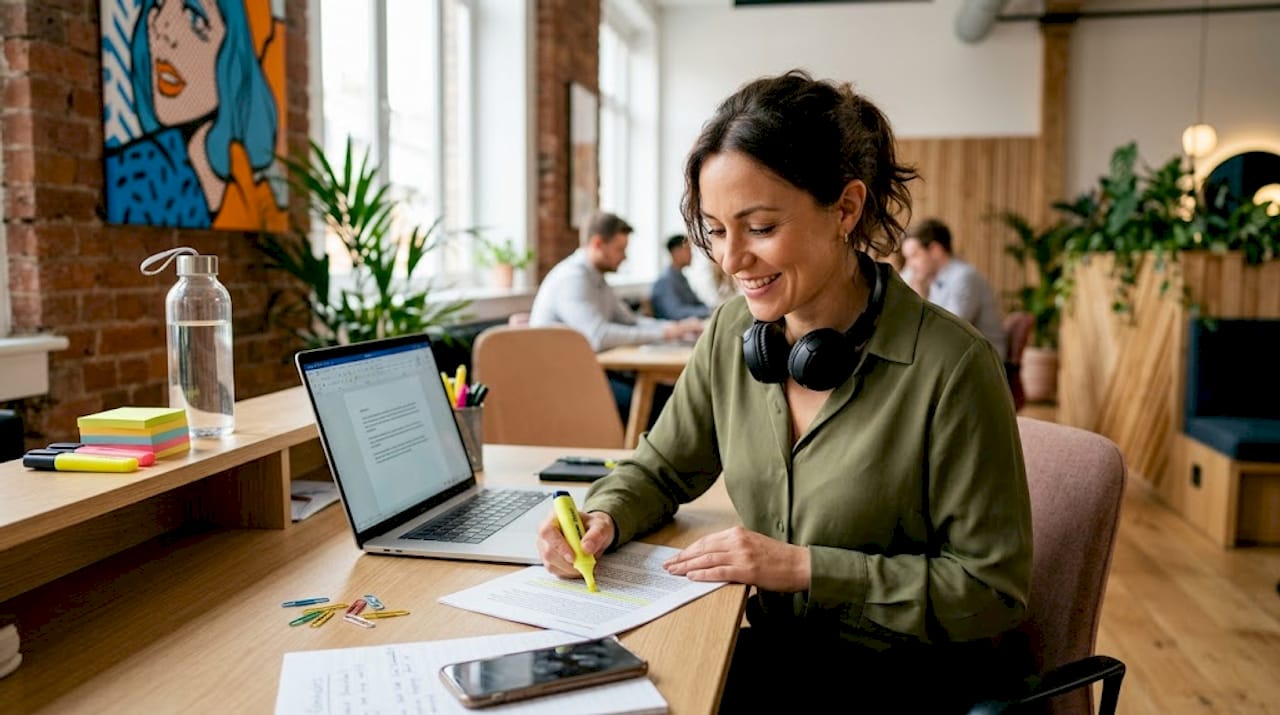 Editor refining content draft for localisation