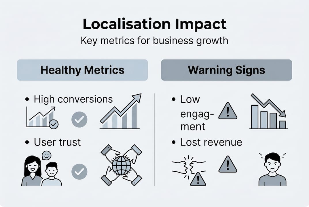 Infographic on localisation metrics and impact