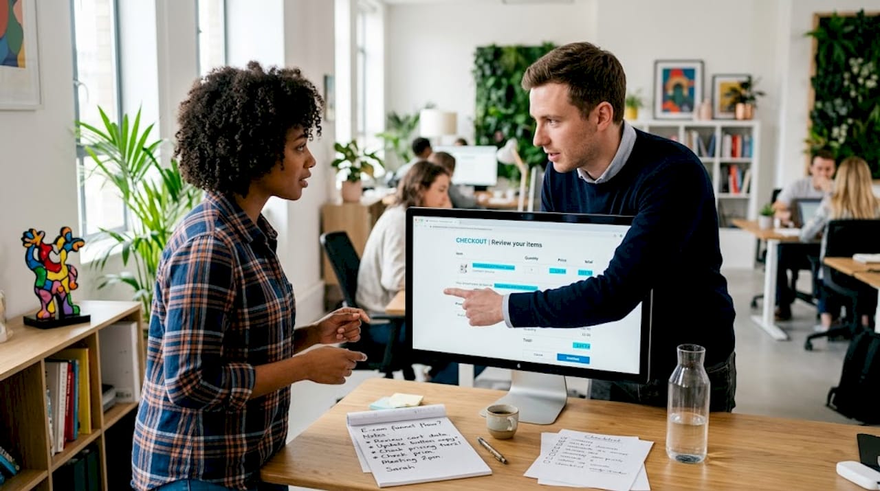 Team reviews localised ecommerce product page