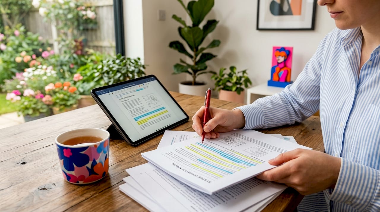 Translator editing technical manual text