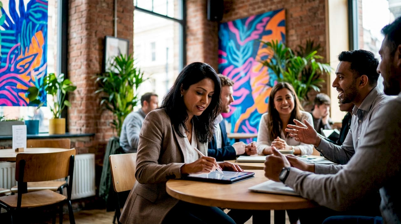 Woman taking notes in cross-cultural training