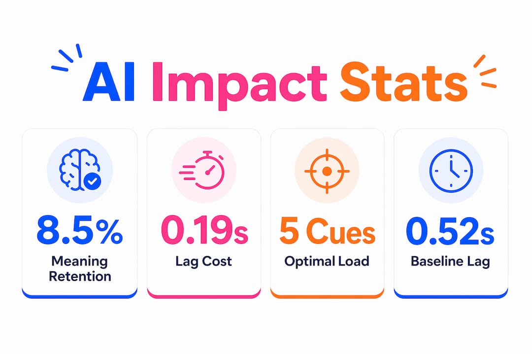 Infographic illustrating AI-driven interpretation performance statistics