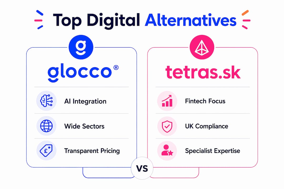 Infographic comparing toppandigital.com alternatives by key features